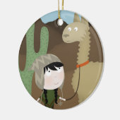 Lamawanderer Keramikornament (Links)