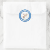 Lamb Baby Dusche Gefallen Stickers Blue Boy (Tasche)