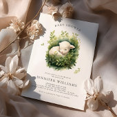 Lamb Baby Duwer Gender neutrale Einladungen