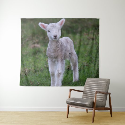 Lamb Baby Sheep Farm Wandteppich (Beispiel (Horizontal))