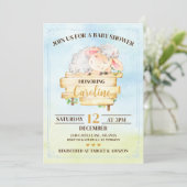 Lamb Baby Shower Invitation Einladung (Stehend Vorderseite)