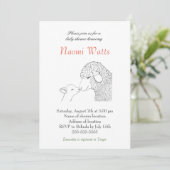 Lamb Babydusche Einladung Christliche Babydusche (Stehend Vorderseite)