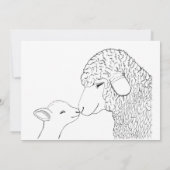 Lamb Babydusche Einladung Christliche Babydusche (Rückseite)