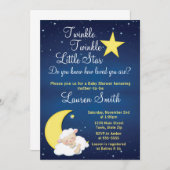 Lamb Babydusche Einladung Twinkle Little Star (Vorne/Hinten)