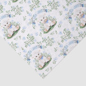 Lamb Blue Floral Baby Dusche Seidenpapier (Ausschnitt)