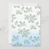 Lamb Blue Floral Boy Baby Dusche Einladung (Rückseite)