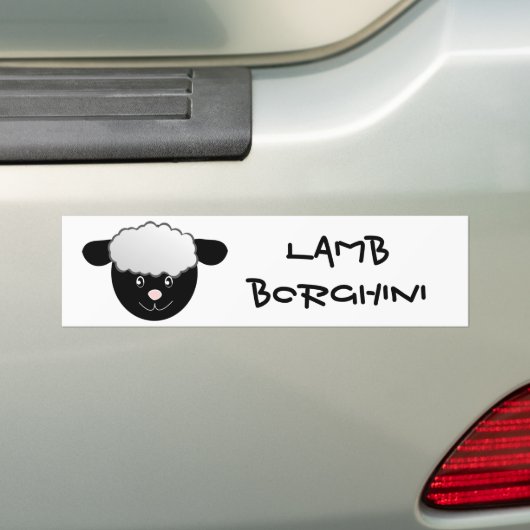 Lamb Borghini lustiger Schafspui Autoaufkleber (Auf Auto)