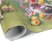 LAMB, DUCK, CHICKEN UND OSTEREIER MIT BLUME GESCHENKPAPIER (Rolleneckpunkt)