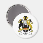 Lamb-Familienwappen Magnet (Vorderseite/Rückseite)