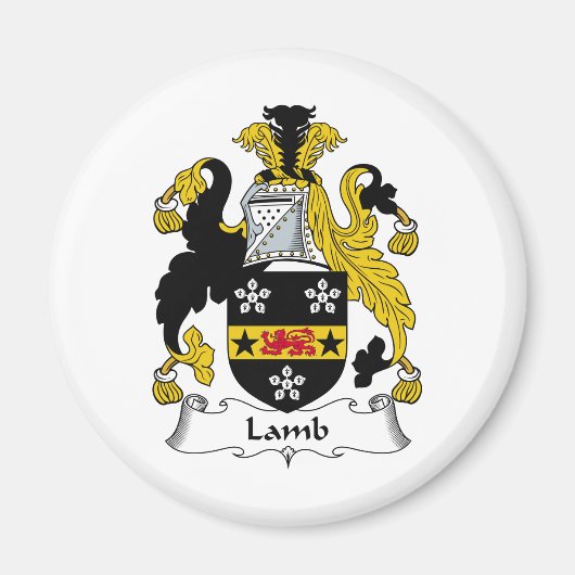 Lamb-Familienwappen Magnet (Vorne)
