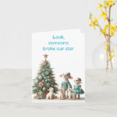 Lamb Family Christmas Card Karte (Gelbe Blume)