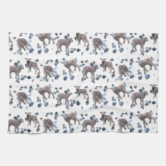 Lamb Frenzy Kitchen Handtuch (Farbe auswählen) (Horizontal)