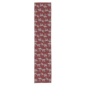 Lamb Frenzy Table Runner (Burgund) Kurzer Tischläufer (Vorderseite)