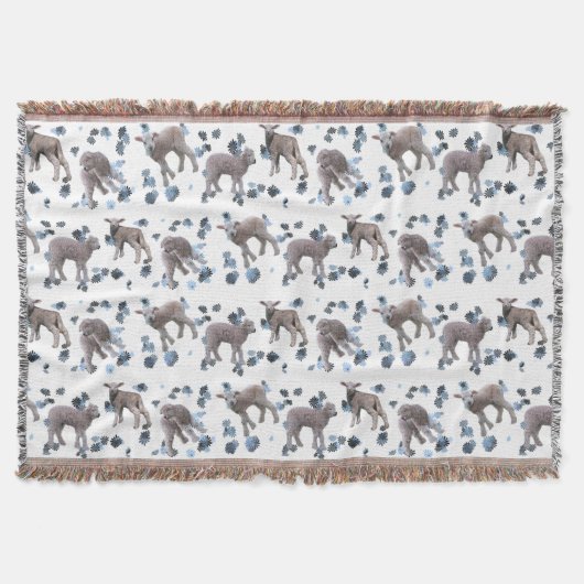 Lamb Frenzy Throw Blanket (Farbe auswählen) Decke (Vorderseite)