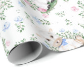 Lamb Gender Reveal Baby Shower Geschenkpapier (Rolleneckpunkt)