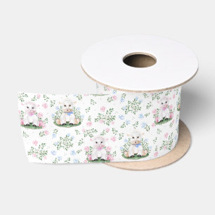 Lamb Gender Reveal Baby Shower Satinband