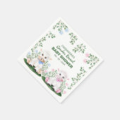 Lamb Gender Reveal Baby Shower Serviette (Ecke)