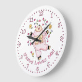 Lamb Jesus Lieben Ich Große Wanduhr (Winkel)