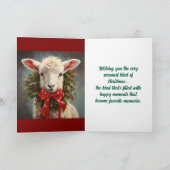LAMB n WREATH CHRISTMAS CARD Dankeskarte (Innenseite)