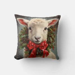 LAMB n WREATH CHRISTMAS PILLOW Kissen