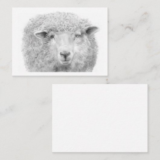 Lamb-Note-Karte Mitteilungskarte (Vorne/Hinten)