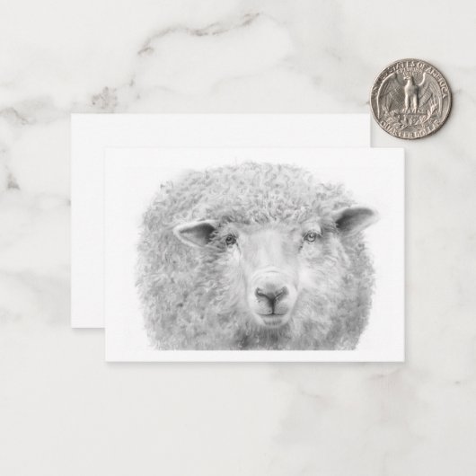 Lamb-Note-Karte Mitteilungskarte (Vorderseite/Rückseite Beispiel)