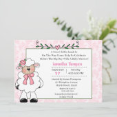 Lamb Pink Baby Dusche Einladungen (Stehend Vorderseite)