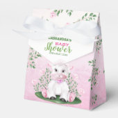 Lamb Pink Floral Baby Dusche Geschenkschachtel (Vorderseite)