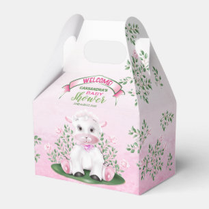 Lamb Pink Floral Baby Dusche Geschenkschachtel