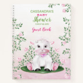 Lamb Pink Floral Baby Showbook Notizblock (Vorderseite)