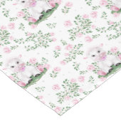 Lamb Pink Roses Blumendusche Kinderzimmer Baby Dus Kurzer Tischläufer (Ecke)