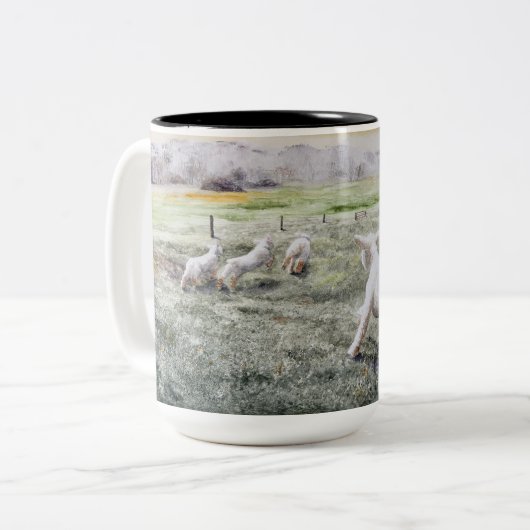Lamb-Races Zweifarbige Tasse (Vorderseite Links)