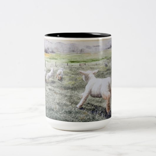 Lamb-Races Zweifarbige Tasse (Mittel)