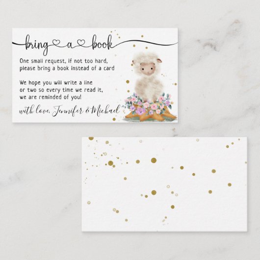 Lamb Schafe Buch holen Begleitkarte (Vorne/Hinten)