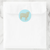 Lamb-Schafsticker Runder Aufkleber (Tasche)