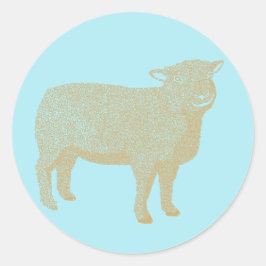 Lamb-Schafsticker Runder Aufkleber