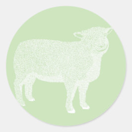 Lamb-Schafsticker Runder Aufkleber