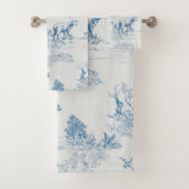 Lamb Sheep Blue Toile Badhandtuch Set (Insitu)