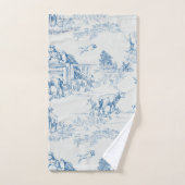 Lamb Sheep Blue Toile Badhandtuch Set (Handtuch)