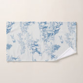 Lamb Sheep Blue Toile Badhandtuch Set (Handtuch)