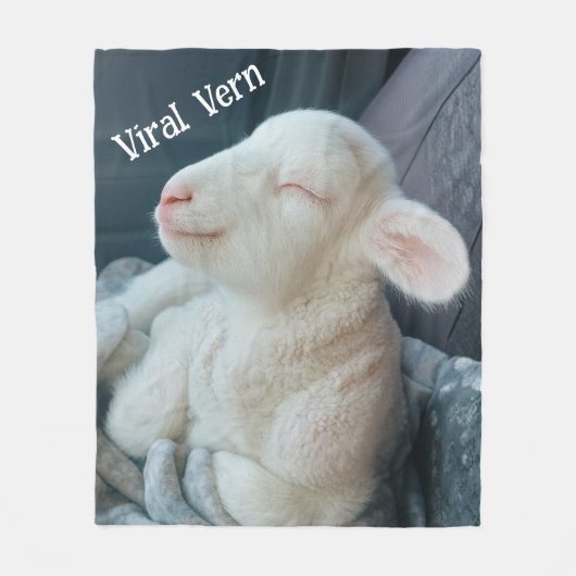 Lamb Viral Vern Sweet Personality  Fleecedecke (Vorderseite)