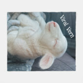 Lamb Viral Vern Sweet Personality  Fleecedecke (Vorderseite (Horizontal))