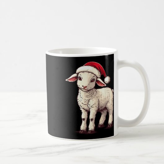 Lamb Weihnachtsmannmütze Funny Framer Lamb Lover X Kaffeetasse (Rechts)