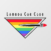 Lambda Car Club Logo window cling Fensteraufkleber (Blatt)