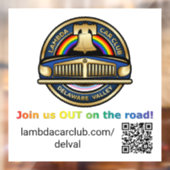 Lambda DelVal Window Cling 5x5 Fensteraufkleber (Blatt 2)