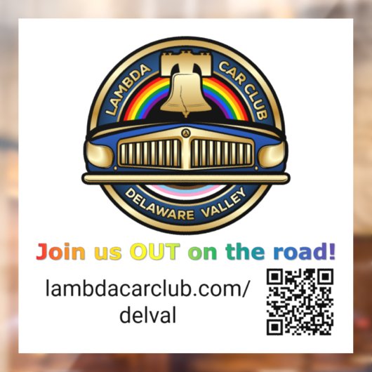 Lambda DelVal Window Cling 5x5 Fensteraufkleber (Blatt 2)