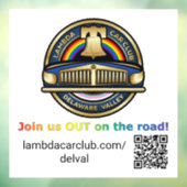 Lambda DelVal Window Cling 5x5 Fensteraufkleber (Blatt 3)