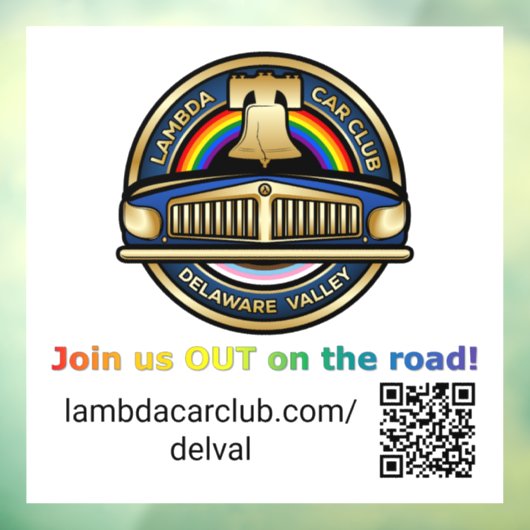 Lambda DelVal Window Cling 5x5 Fensteraufkleber (Blatt 3)