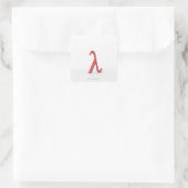Lambda Quadratischer Aufkleber (Tasche)