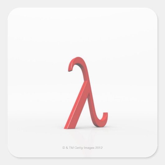 Lambda Quadratischer Aufkleber (Vorderseite)